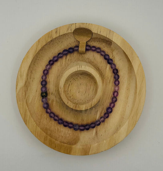 Bracelet en base élastique améthyste
